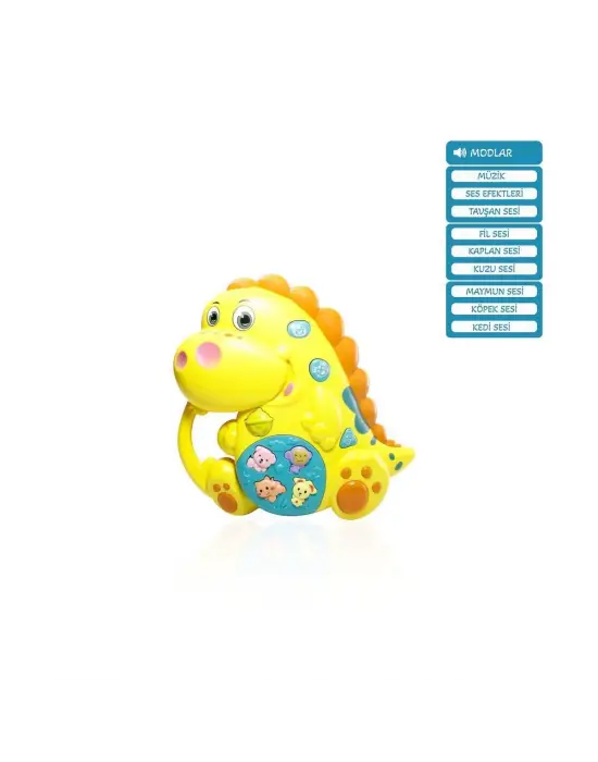 Omarı Işıklı ve Müzikli Dinozor Bebek Oyuncak