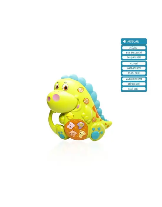 Omarı Işıklı ve Müzikli Dinozor Bebek Oyuncak