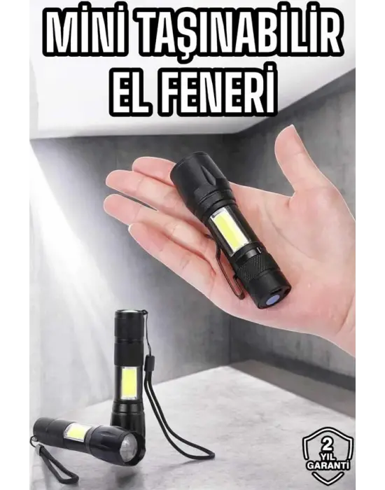 Işıldak El Feneri Kamp Lambası Mini Taşınabilir Acil Durum Lambası Fener Led Işık