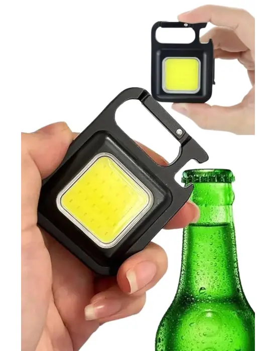 Işıldak Usb Şarjlı Cep El Feneri Taşınabilir Mini Led Işık Çok Fonksiyonlu