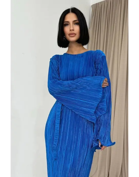 Omarı İspanyol Tarzında Piliseli Elbise