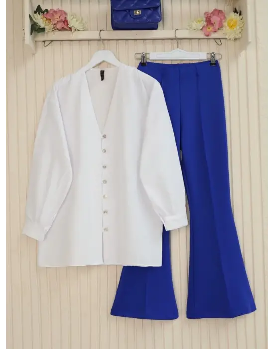 Omarı Modern Fit Yüksek Bel Likralı Pantolon