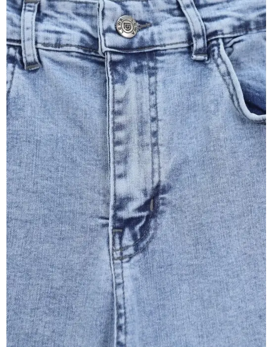 Omarı Yüksek Bel Kot Pantolon - İspanyol Paça Stili