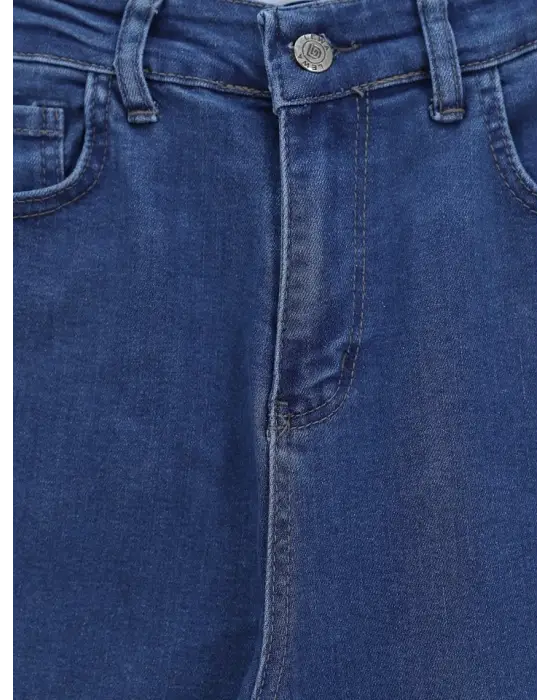 İspanyol Paça Yüksek Bel Kot Pantolon   -Laci