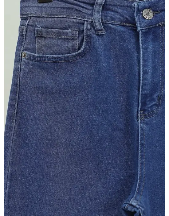 İspanyol Paça Yüksek Bel Kot Pantolon   -Laci