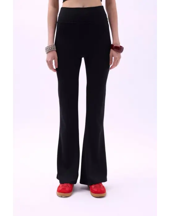 İspanyol Paça Yüksek Bel Tayt