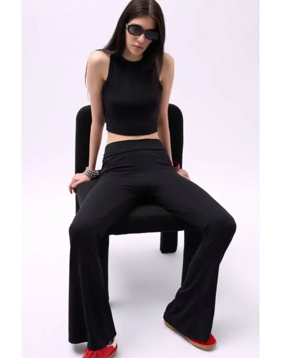 Yüksek Bel İspanyol Paça Tayt