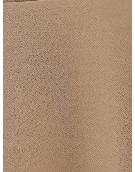 Omarı Vizon Renk Krep Kumaş Çan Etek