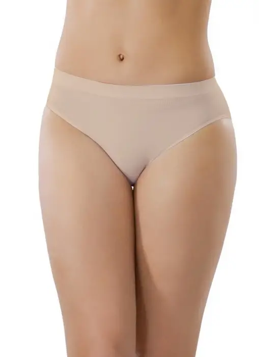 Omarı Dikişsiz İz Yapmayan Bayan Slip Külot - Ten Rengi