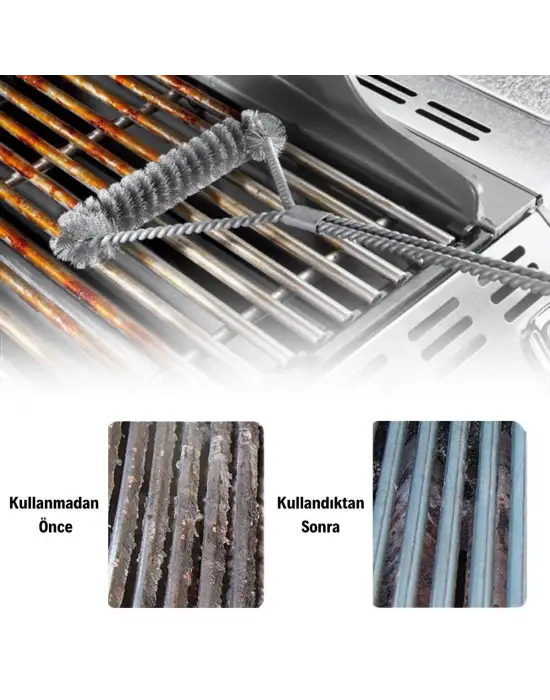 Omarı Paslanmaz Çelik Izgara Temizleyici Fırça
