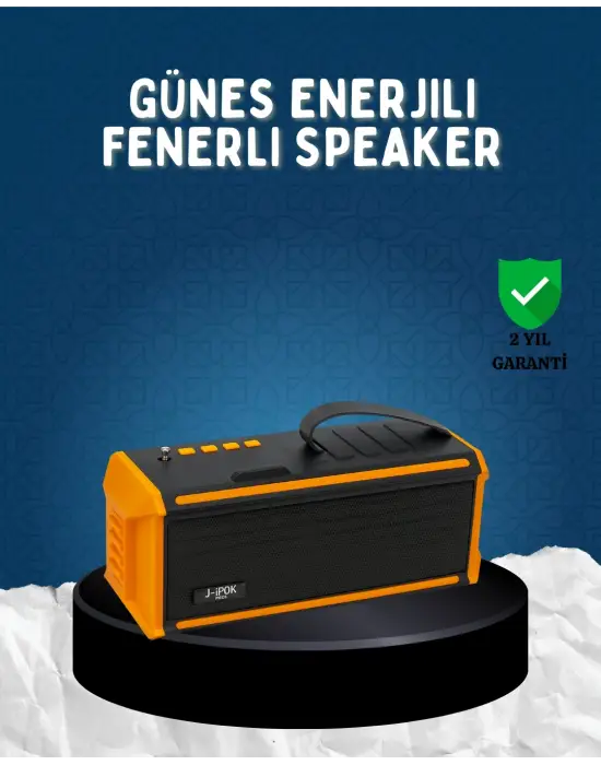 J-ıpox P520 Bluetooth Hoparlör 8w Güçlü Ses Solar Şarj Fm Radyo
