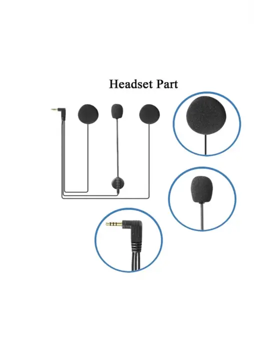 Jack Girişli 3.5mm İntercom Kulaklığı Bt31,bt22,bt35 Uyumlu Motorsiklet Kask Yedek Mikrofon