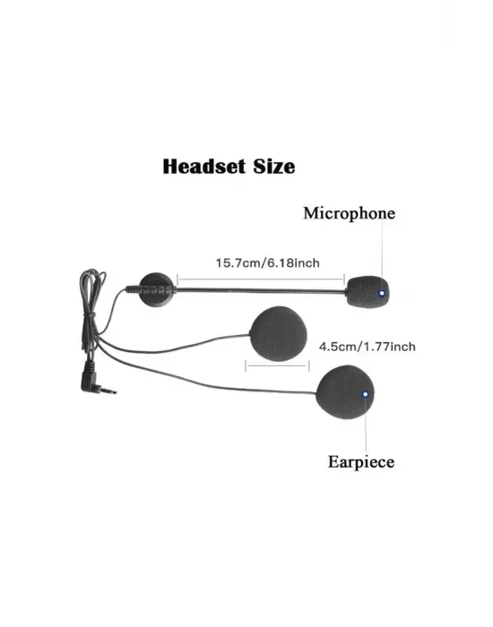 Jack Girişli 3.5mm İntercom Kulaklığı Bt31,bt22,bt35 Uyumlu Motorsiklet Kask Yedek Mikrofon
