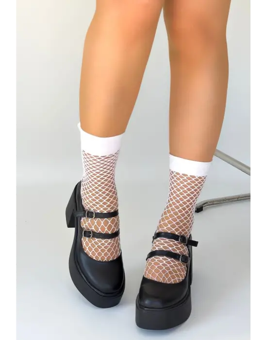 Jarlo Siyah Cilt Dolgu Topuk Ayakkabı