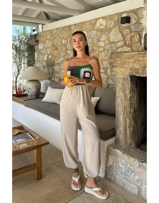 Jasmin Süzüneli Keten Tulum 1280-08