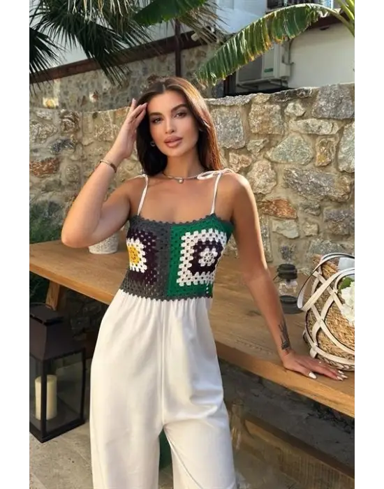 Jasmin Süzüneli Keten Tulum 1280-08