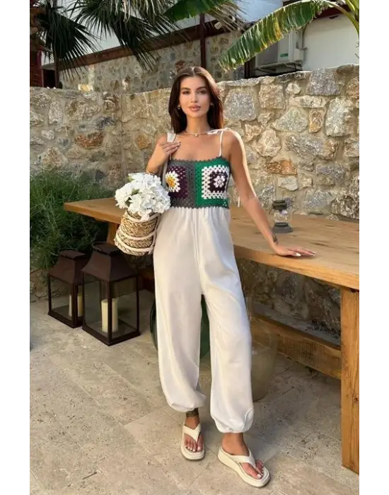 Jasmin Süzüneli Keten Tulum 1280-08