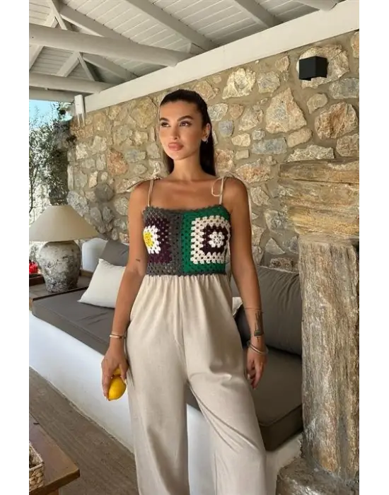 Jasmin Süzüneli Keten Tulum 1280-08