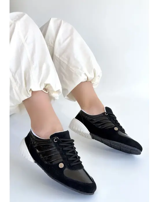 Jawen Siyah Nubuk Spor Ayakkabı