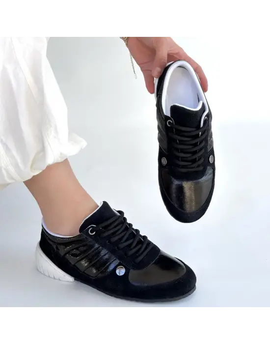 Jawen Siyah Nubuk Spor Ayakkabı