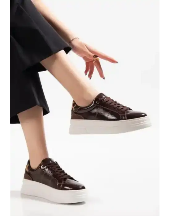 Jetan Kahverengi Rugan Bağcıklı Spor Ayakkabı