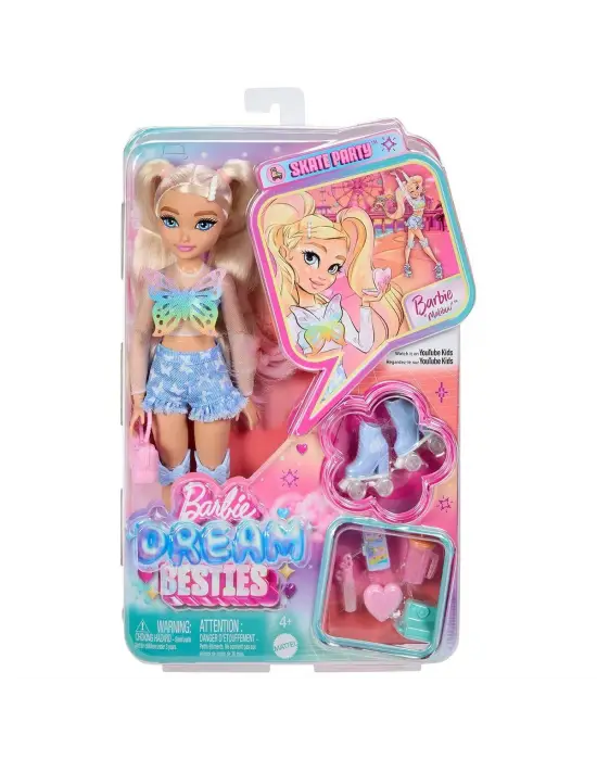 JFX96 Malibu - Barbie Dream Besties Paten Partisi Malibu Bebek ve Aksesuarları