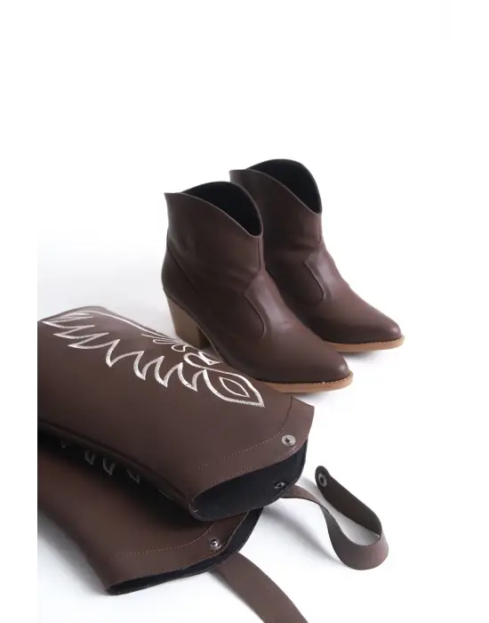 Omarı Cilt Tak Çıkar Topuklu Bot Ve Çizme