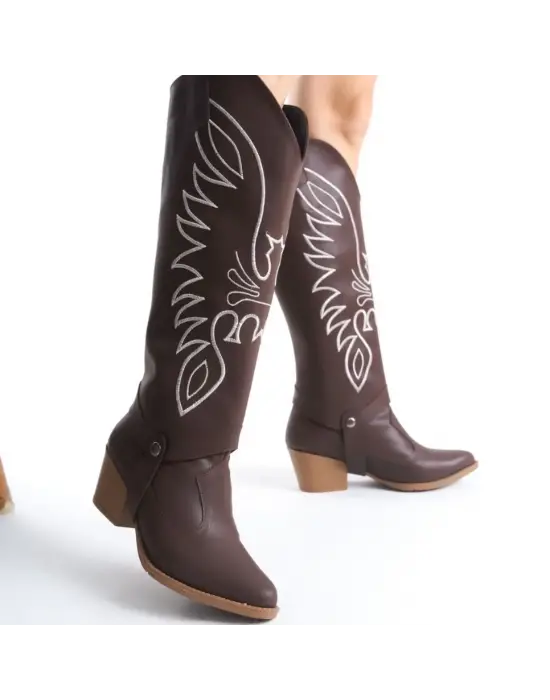 Omarı Cilt Tak Çıkar Topuklu Bot Ve Çizme