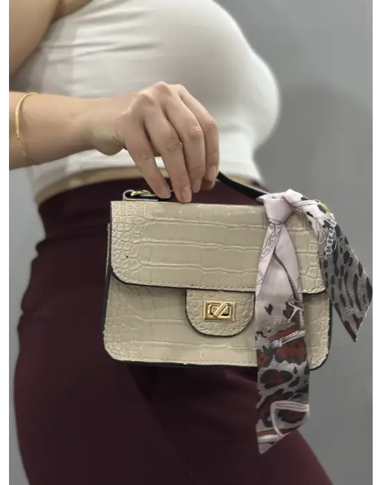 Omarı Elegan Vizon Cilt Çanta