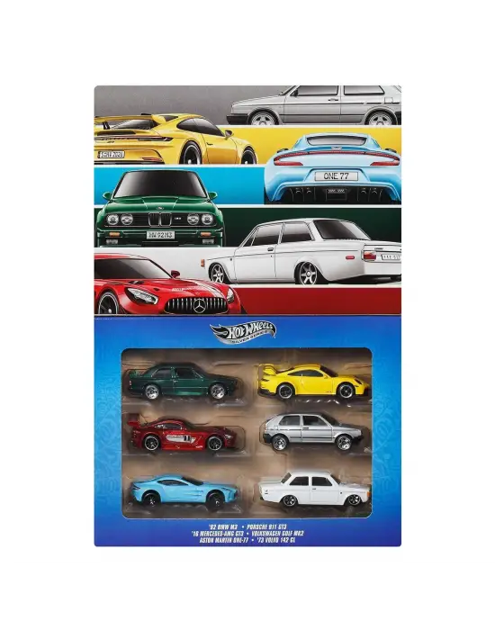 JLB25 Hot Wheels Euro Style 6lı Araç Paketi 1:64