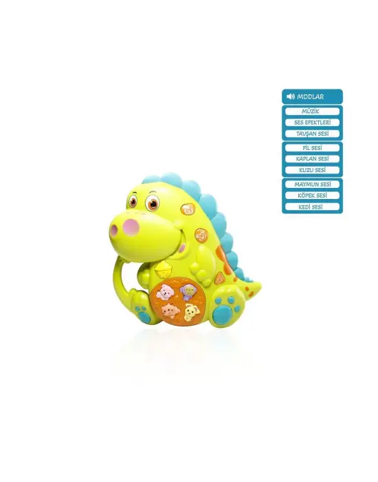 Omarı Işıklı ve Müzikli Dinozor Bebek Oyuncak