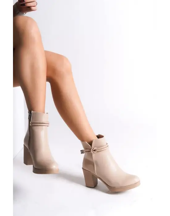 Zarif Fermuarlı Bayan Bot