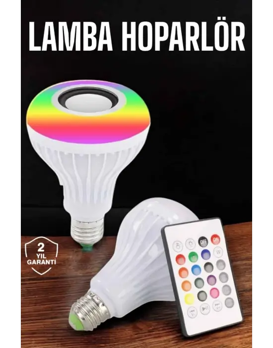 Kablosuz Bluetooth Hoparlör Led Lamba