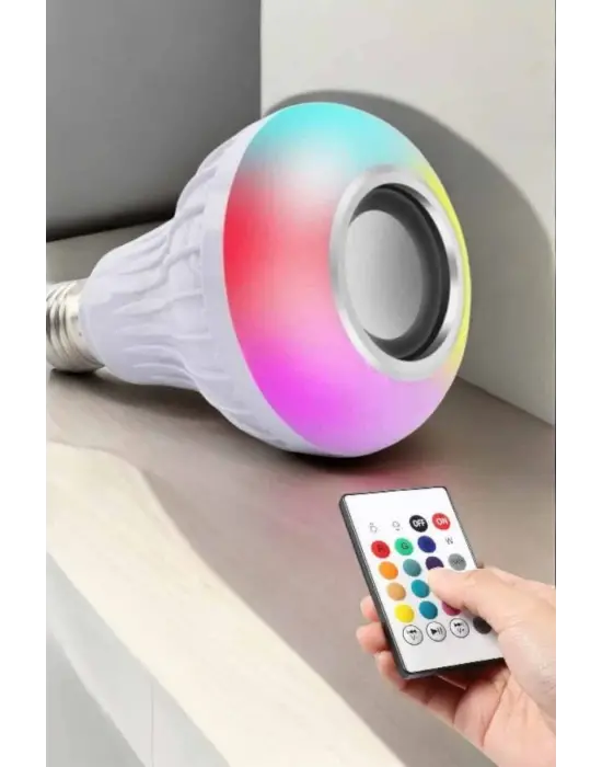 Kablosuz Bluetooth Hoparlör Led Lamba