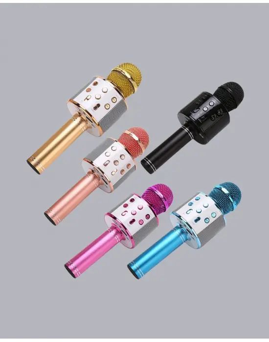 Kablosuz Bluetooth Karaoke Mikrofon  Yankı Efektli