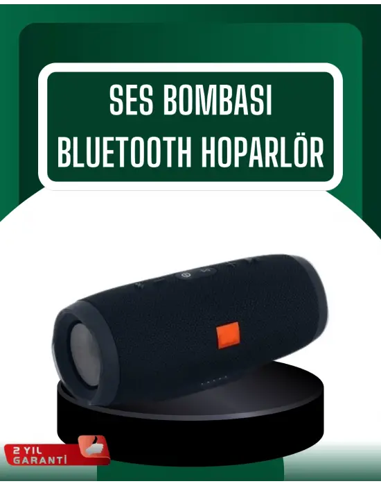 Kablosuz Hoparlör 12 Saat Çalma Süresi Usb Aux Tf Kart Destekli