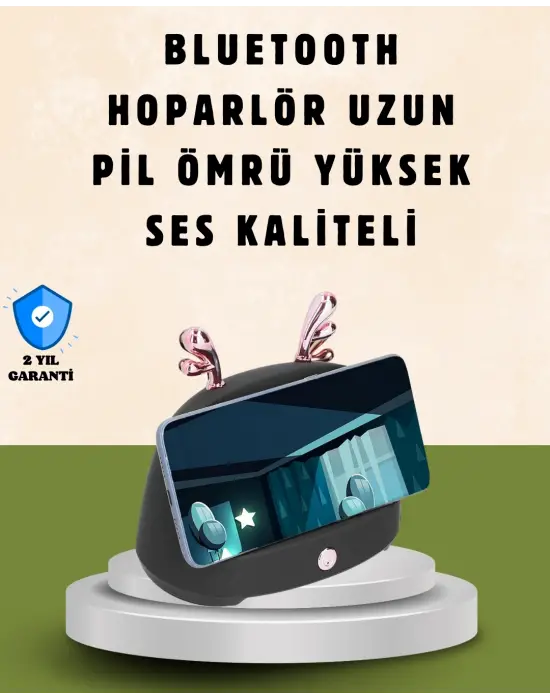 Kablosuz İndüksiyonlu Telefon Tutucu & Hoparlör – Net Ses, Kolay Kullanım