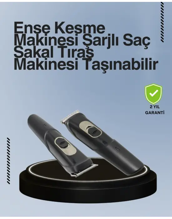 Kablosuz, Paslanmaz Çelik Bıçaklı Profesyonel Saç Ve Sakal Tıraş Makinesi – Sessiz, Güçlü Ve Ergonomik