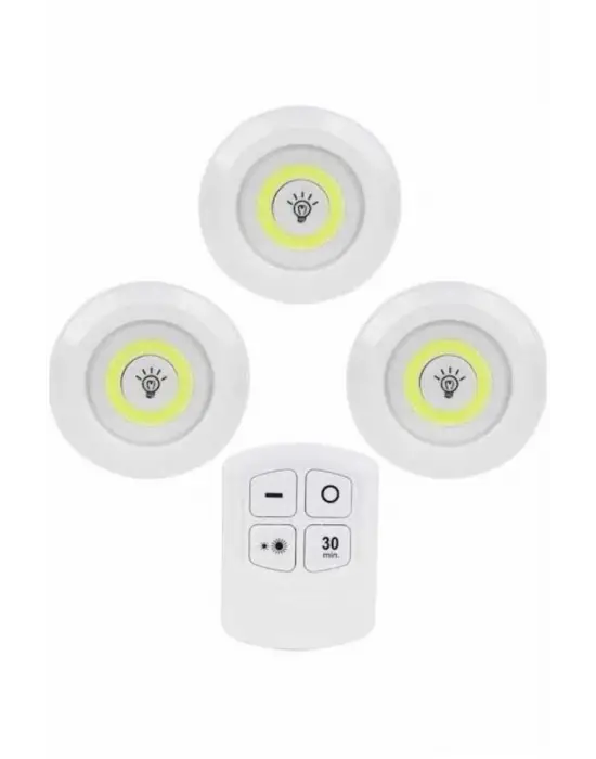 Kablosuz Pilli Işıldak  Masa Lambası Mutfak Tezgah Altı Banyo Dolabı Dolap İçi