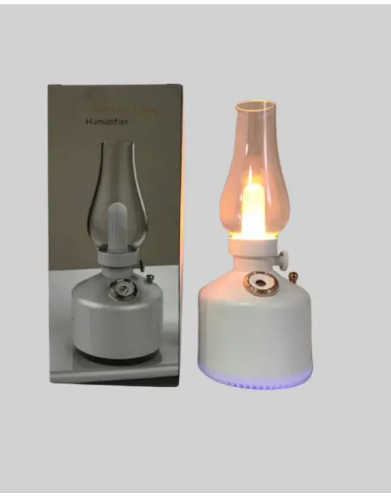 Kablosuz Retro Buhar Makinesi Gaz Lambası Tasarım Ledli Difüzör