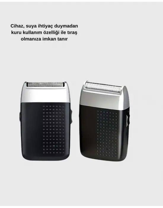 Kablosuz Şarjlı Sakal Tıraş Makinesi – Kuru Kullanım, Uzun Pil Ömrü