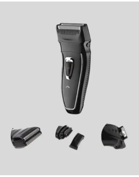 Kablosuz Tıraş Makinesi Çift Başlıklı Kuru Tıraş Folyo Başlık Şarj Göstergeli