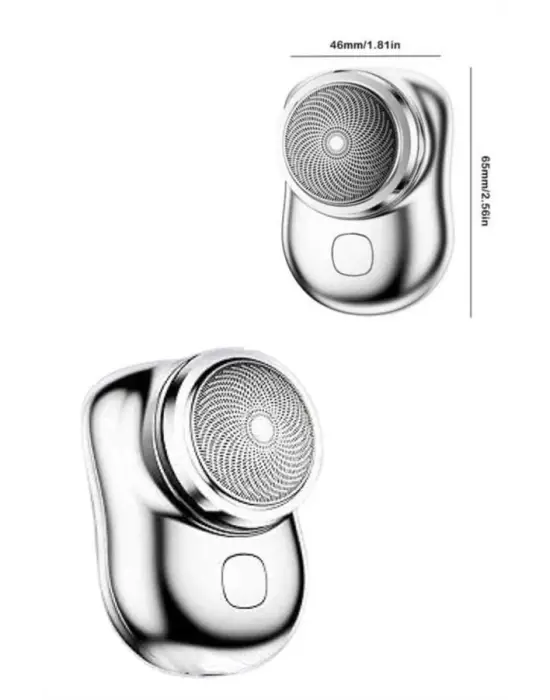 Kablosuz Tıraş Makinesi Günlük Hızlı Taşınabilir Şarjlı Yuvarlak Paslanmaz Çelik