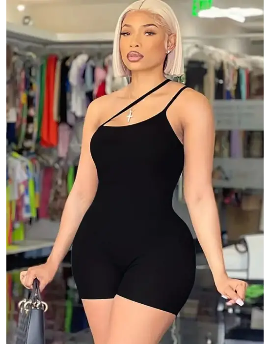 Kadın Mini Kaşkorse Bodycon Tulum