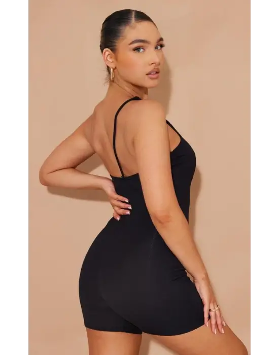 Kadın Mini Kaşkorse Bodycon Tulum