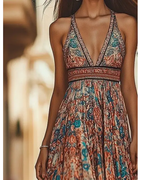 Kadın Askılı Derin Göğüs Detaylı Asimetrik Detaylı Süprem Elbise