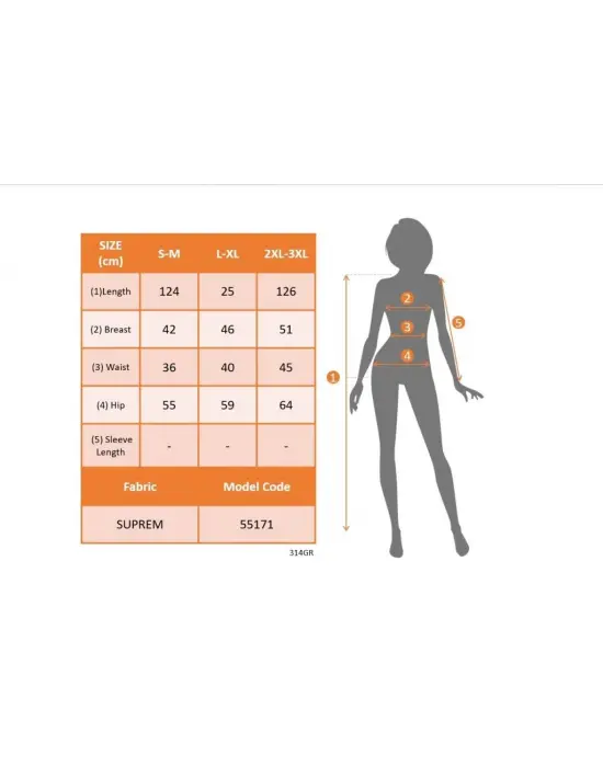 Omarı Sırttan Bağlamalı Yırtmaçlı Elbise