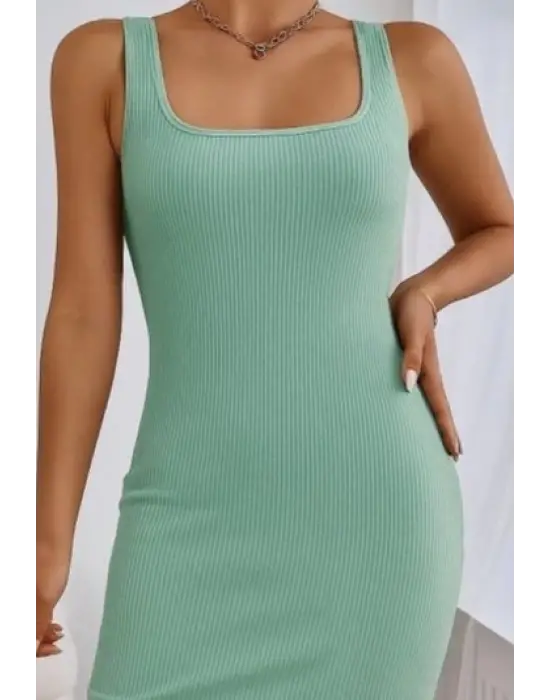 Omarı Yazın Şıklığına Renk Katacak Askılı Midi Kaşkorse Elbise