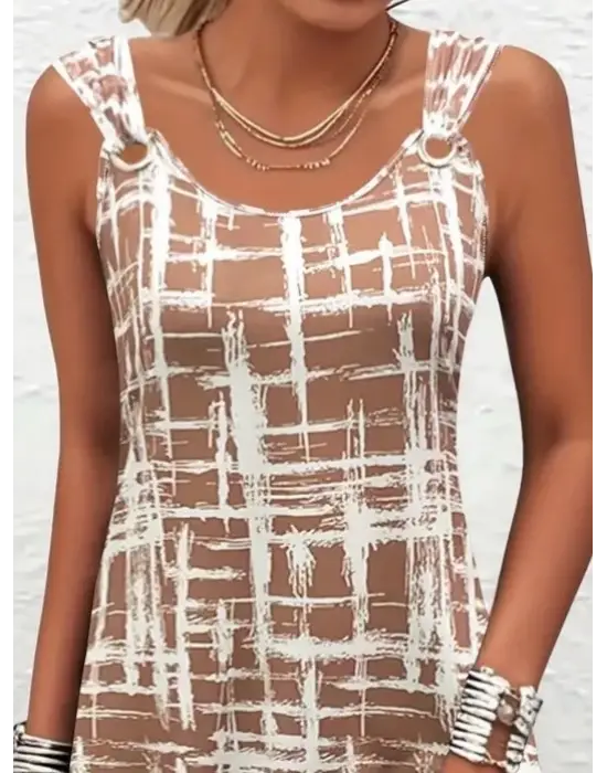 Omarı Kadın Göz Alıcı Askılı Elbise