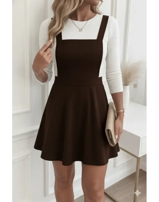 Kadın Askılı Sırttan çapraz Detaylı Kısa Kiloş Kadife Mini Elbise